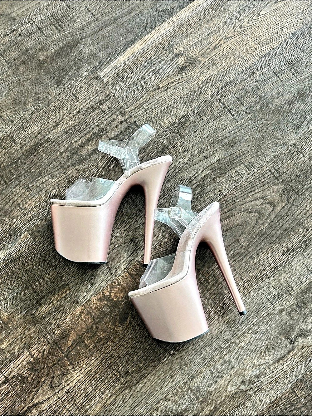 Jewel Heels Matt Light Pink US 8